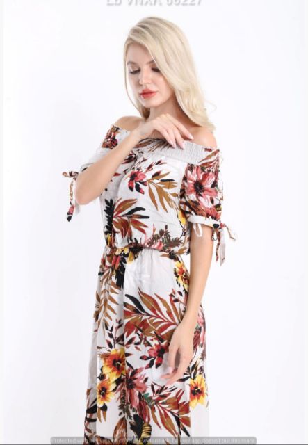 Đầm maxi trễ vai xuất xịn