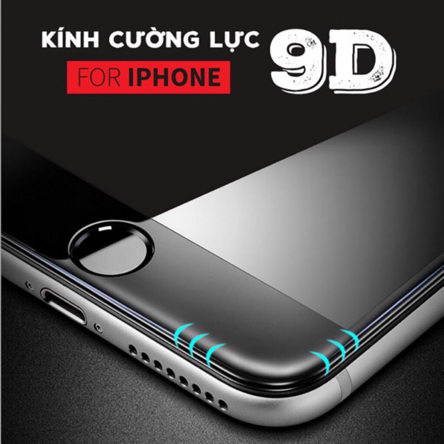 [💥Giá Rẻ Vô Địch💥] Iphone 6 tới 11 Pro Max -Kính Cường Lực 9D Full Màn Hình- Chống Trầy Xước