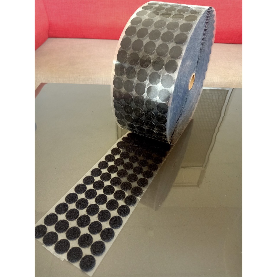 Velcro Tròn, Băng gai dính, khóa nhám,có sẵn keo dán, Hình Tròn Màu Đen Và Trắng