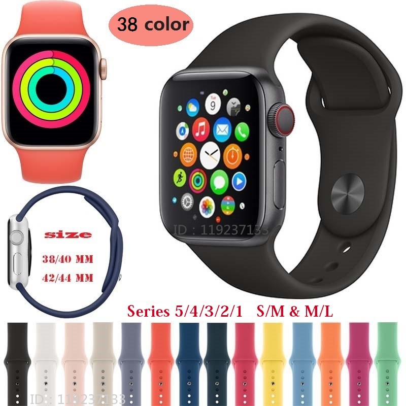 Dây đeo silicone mềm cho đồng hồ thông minh Apple Watch 38/40mm 42/44mm - iWatch Series SE 6/5/4/3/2/1