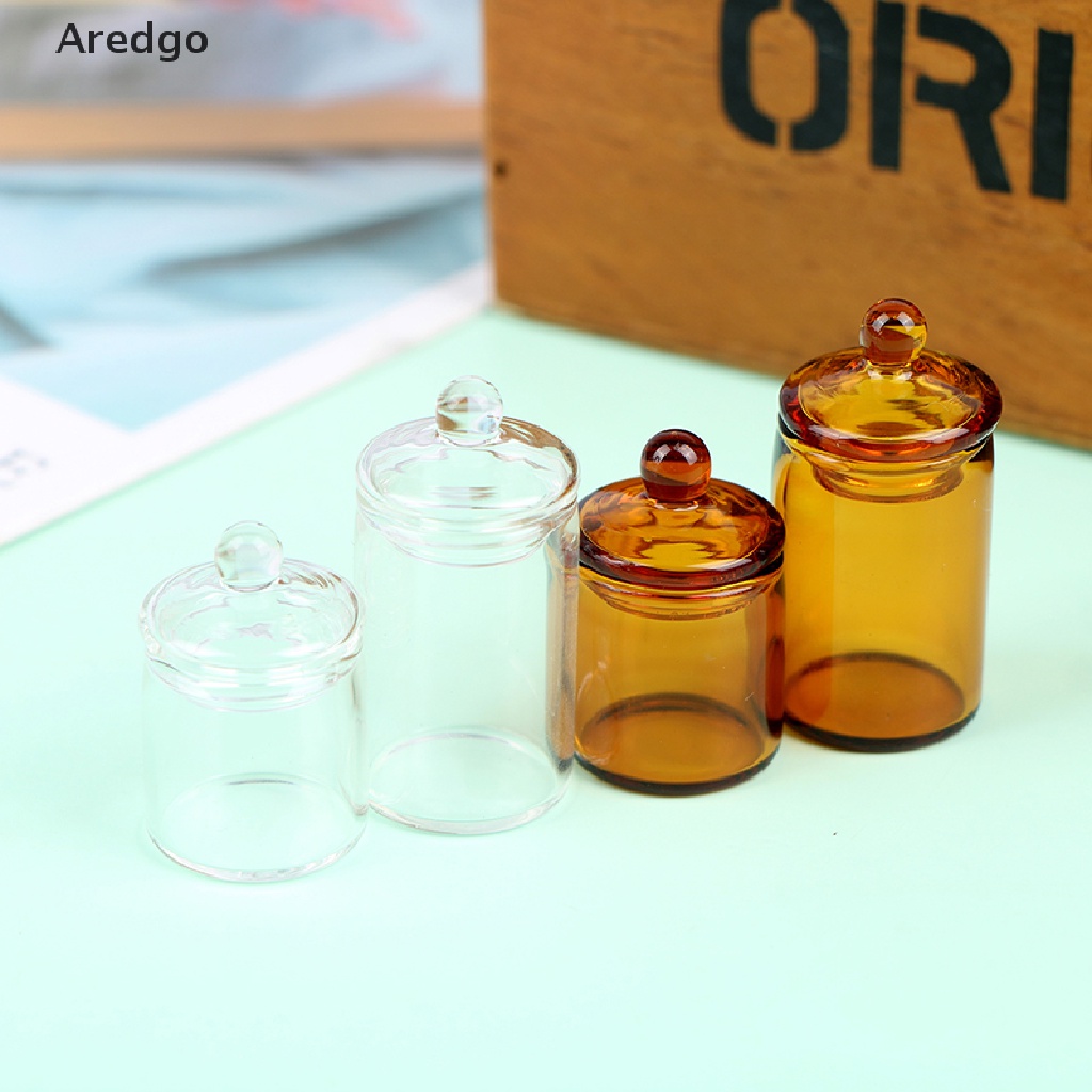 Mô hình lọ thủy tinh mini đựng hạt cà phê/kẹo tỉ lệ 1:12 trang trí nhà búp bê