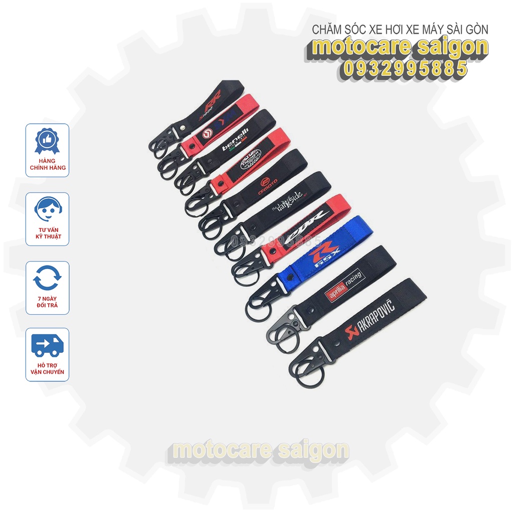 Móc chìa khóa xe MOTO cao cấp thêu nổi (BMW – KTM – DUCATI – BENELLI – HONDA – KAWASAKI – YAMAHA – SUZUKI)
