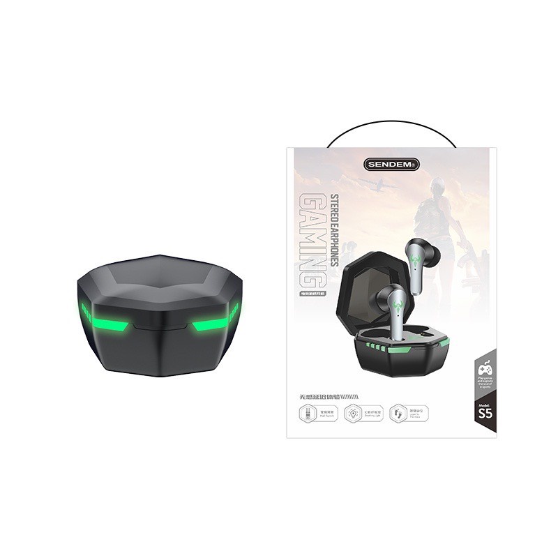 Tai Nghe Gam Bluetooth True Wireless Sendem S5 - Tai Nghe Choi Game Không Dây Không Sợ Chậm