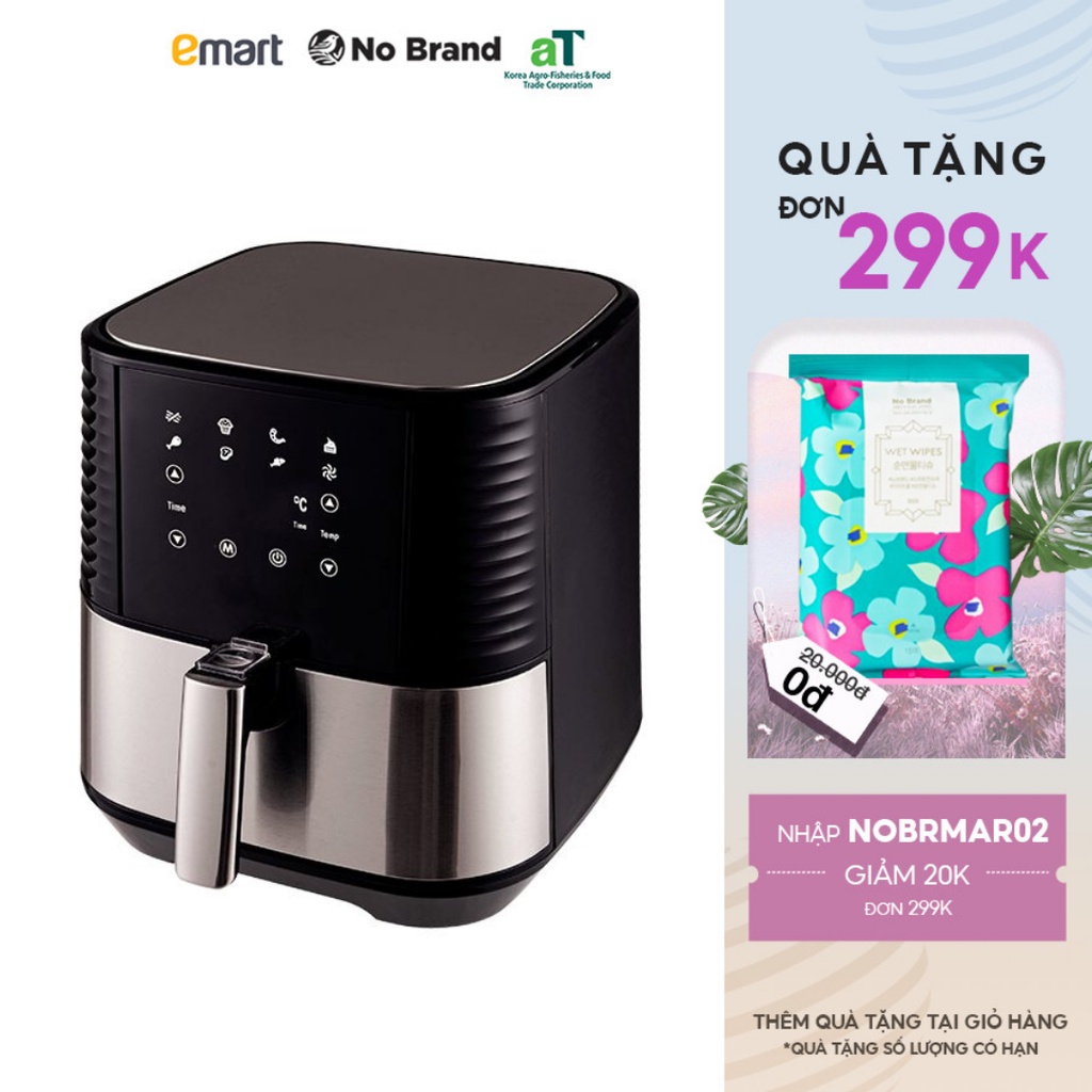 Nồi Chiên Không Dầu Điện Tử Premium No Brand 5L Bảo Hành Chính Hãng Emart VN