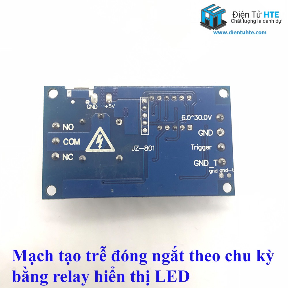 Mạch tạo trễ đóng ngắt theo chu kì Relay hiển thị LED XY-J02 JZ-801 [HTE Quy Nhơn CN2]