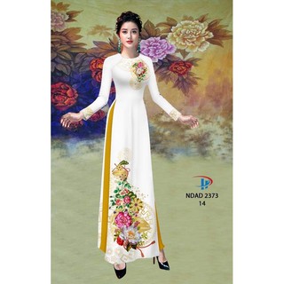 Vải Áo Dài Tằm Ý Hoa Phối Hoa Văn Sang