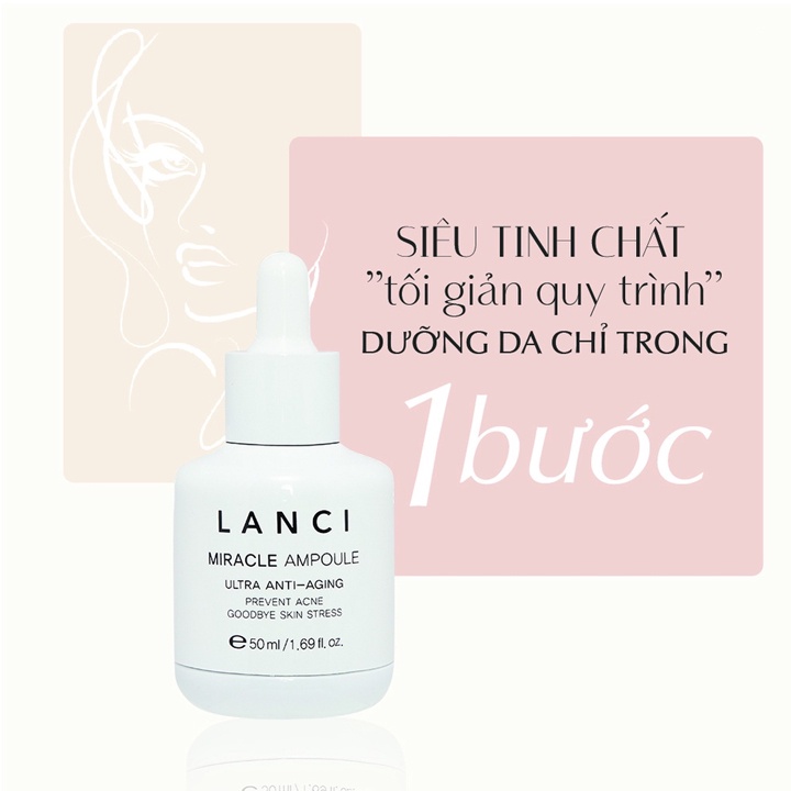 Serum Dưỡng Trắng Da Lanci Miracle Ampoule Ultra Clarifying 50ml Hàn Quốc Mit Beauty Nuôi Dưỡng Da Khoẻ Mạnh