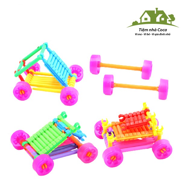 Lego 500 chi tiết lắp ghép que 3D ráng tạo cho bé - Bộ xếp hình que diêm cho bé  - đồ chơi giáo dục thông minh