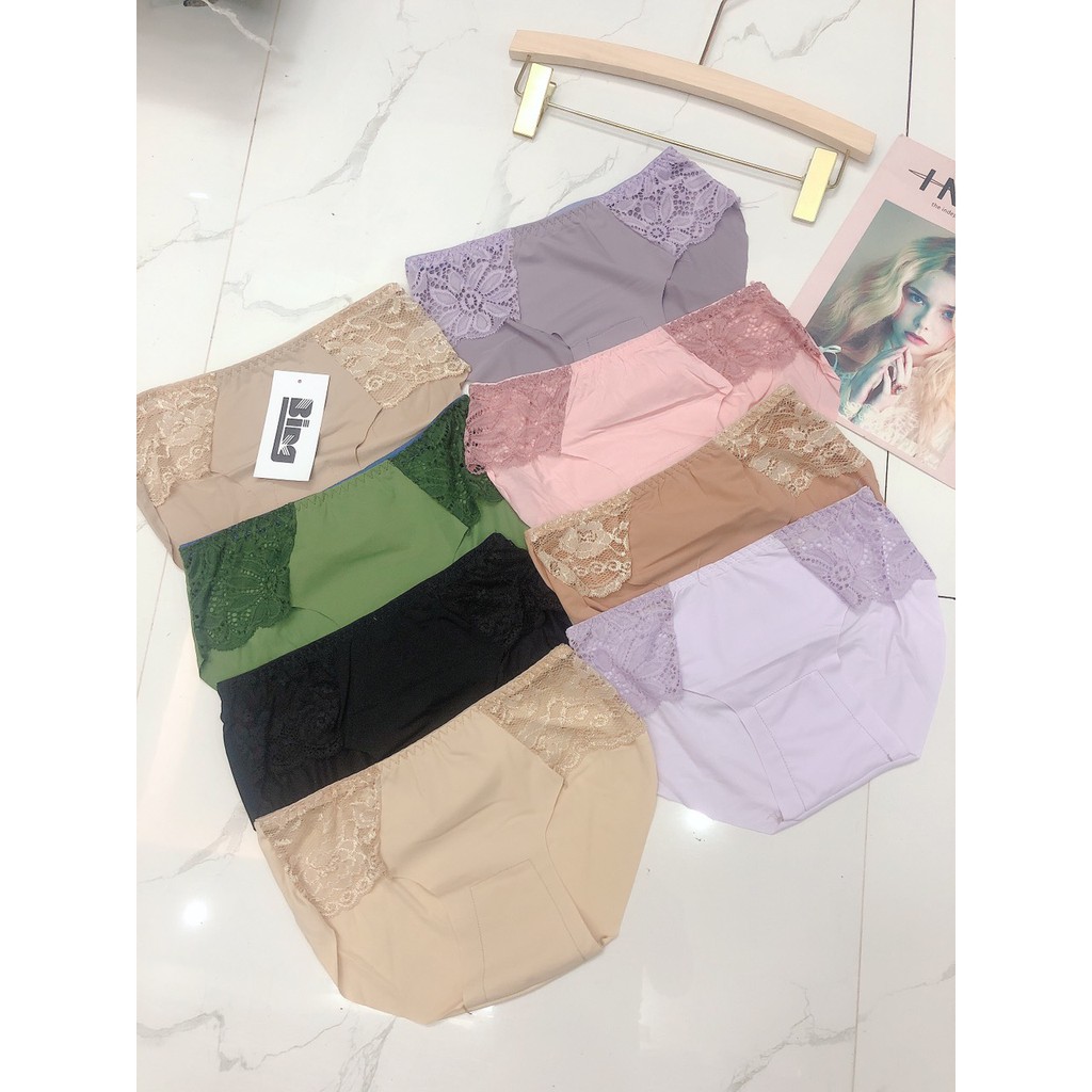 Quần lót nữ cạp chun phối ren nhiều màu Bingshop