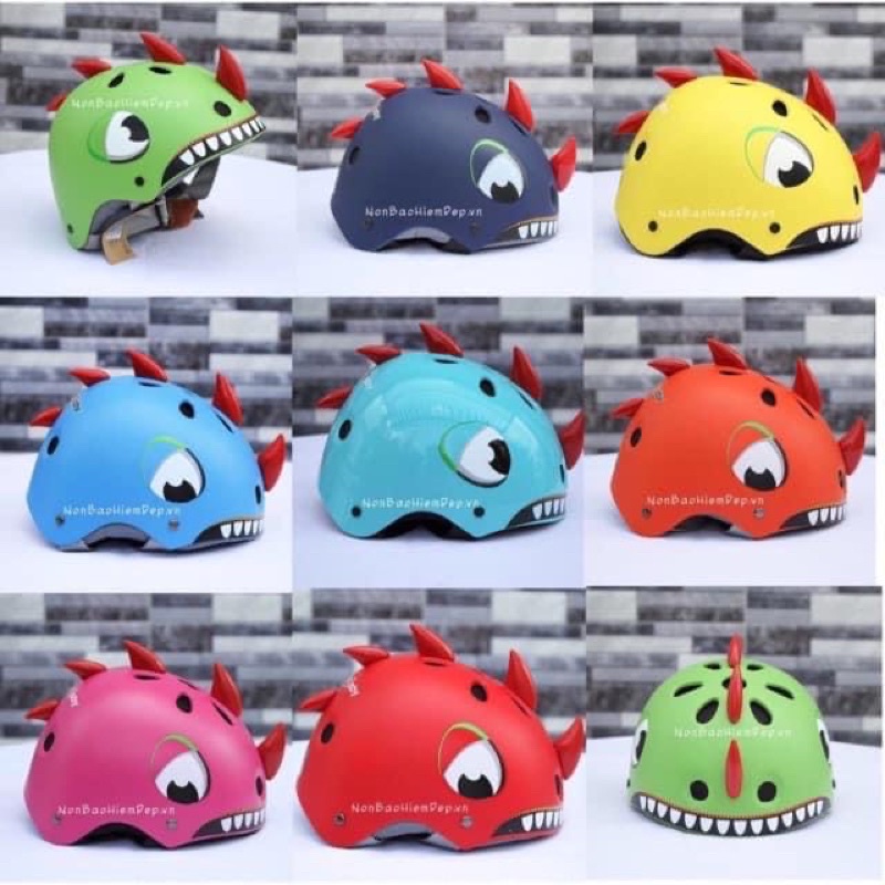 mủ bảo hiểm hinh khủng long cho bé 1-8 tuổi