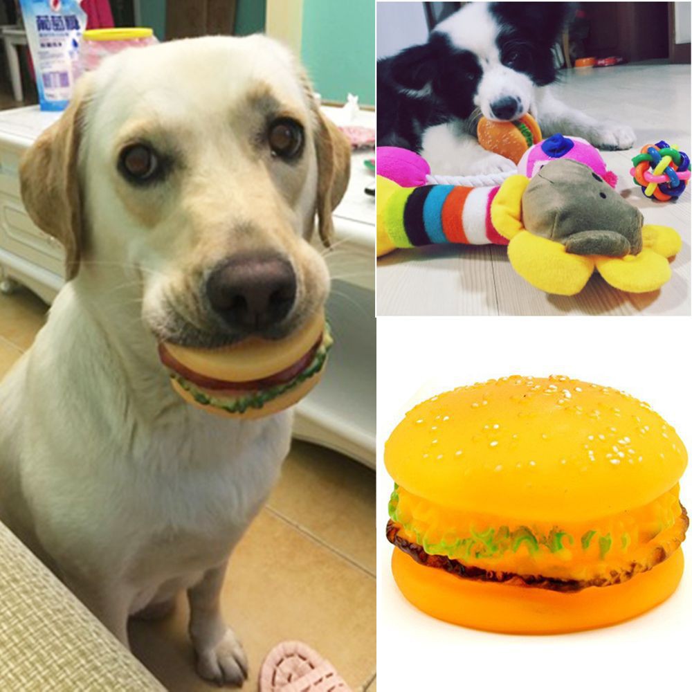 Bánh Hamburger đồ chơi cho cún cưng tập nhai