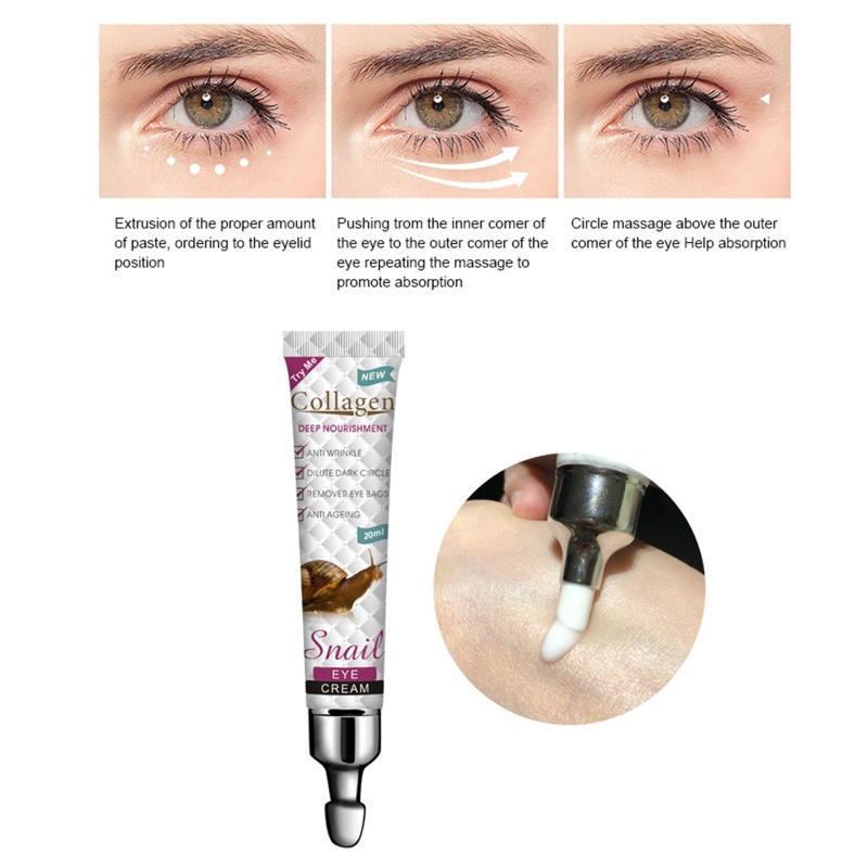 Kem dưỡng da mắt Xixi 20ml chiết xuất ốc sên dưỡng ẩm chống nếp nhăn và lão hóa
 | BigBuy360 - bigbuy360.vn