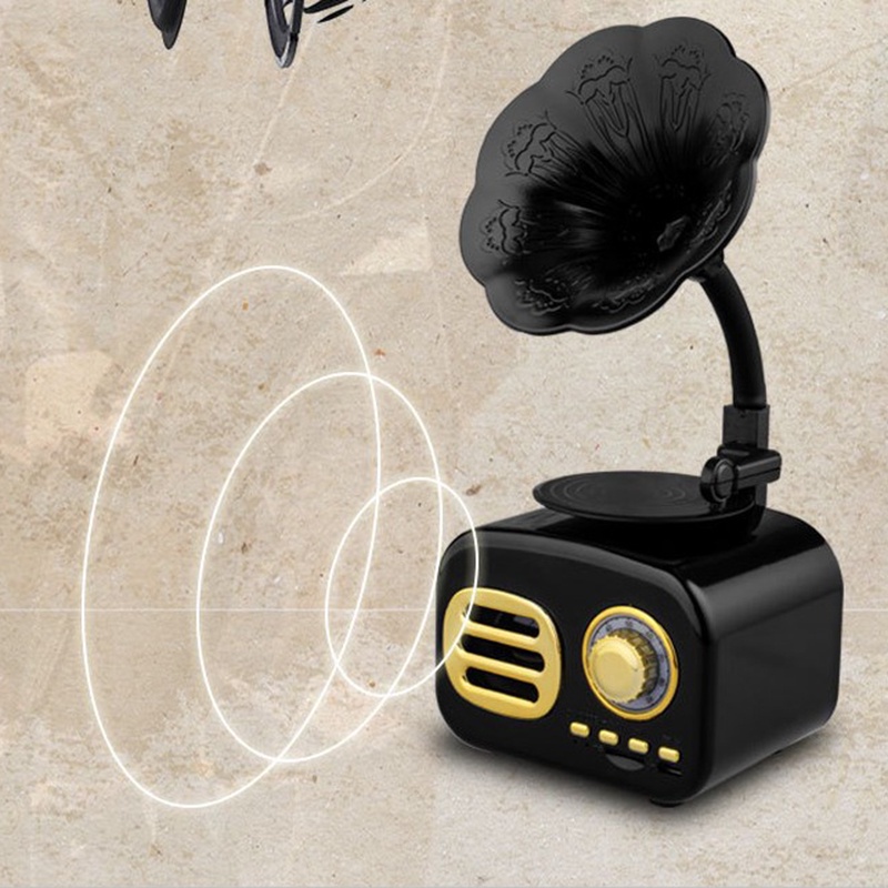 Loa Bluetooth Gỗ Cổ Điển Mini Loa Không Dây Loa Siêu Trầm Âm Nhạc Đài Phát Thanh TF Tương Lai
