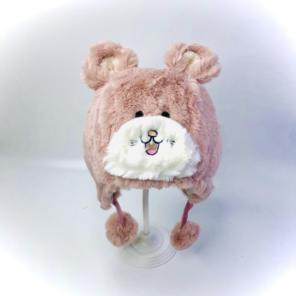 Mũ gấu cho bé yêu, nón len cho bé mềm mại siêu ấm áp