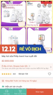 Máy hút sữa Philips Avent hoa tuyết đôi new