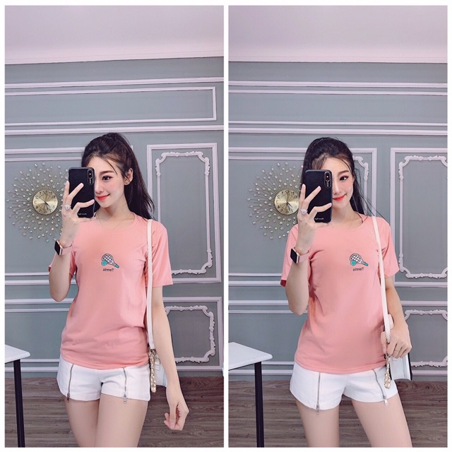 ÁO THUN NỮ CỔ TRÒN TAY NGẮN FOM RỘNG