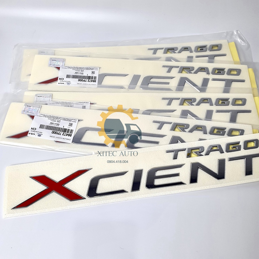 Chữ Trago Xcient - Xi mạ chính phẩm Mobis