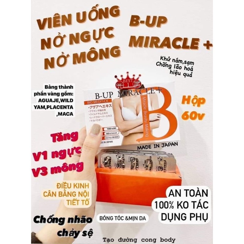 Viên uống Nở ngực Nở mông B-UP - Hộp 60 Viên