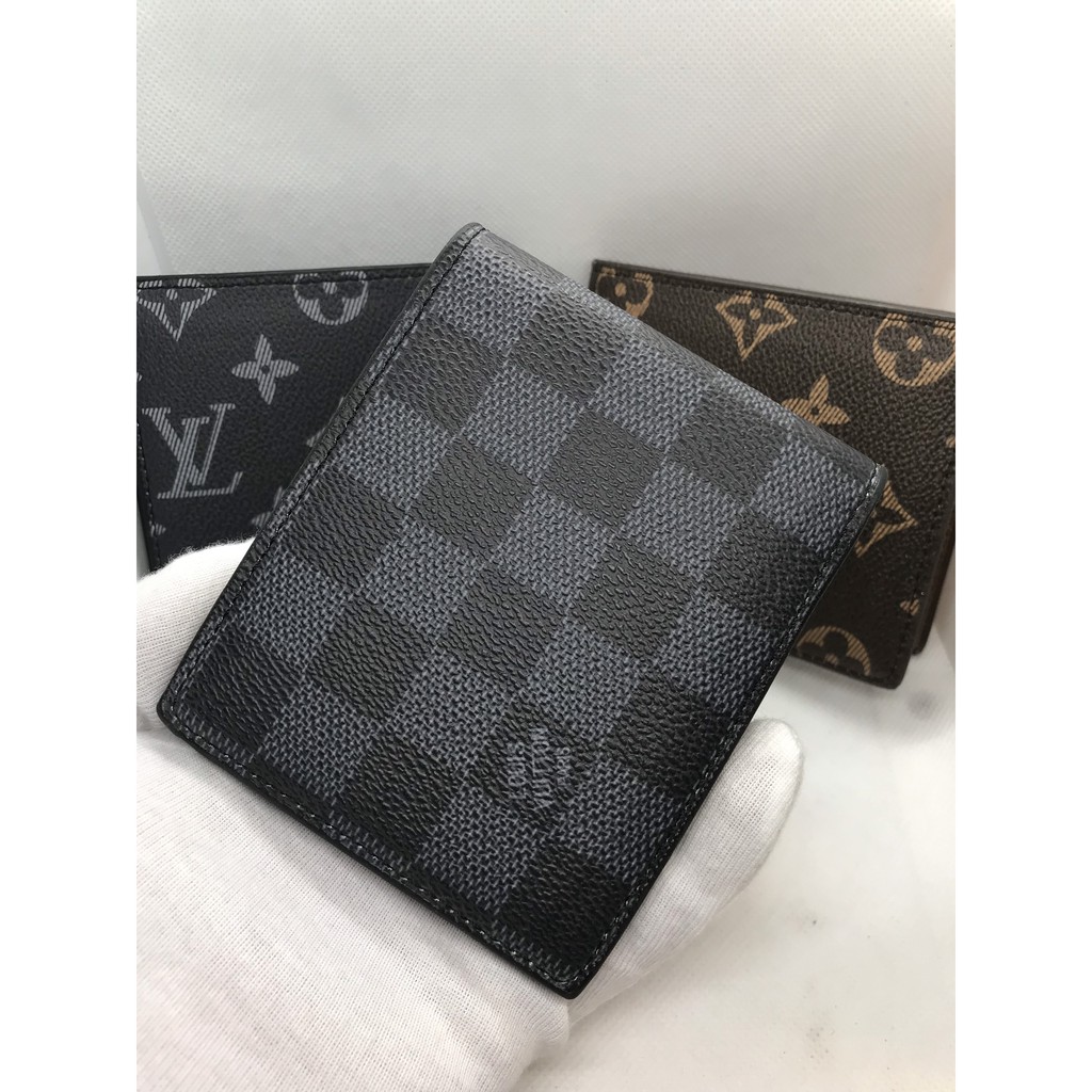 ( Full box ) Ví Da LV Caro,Bóp Da Nam Kẻ caro,hoa văn,2 mầu sang trọng,bền đẹp