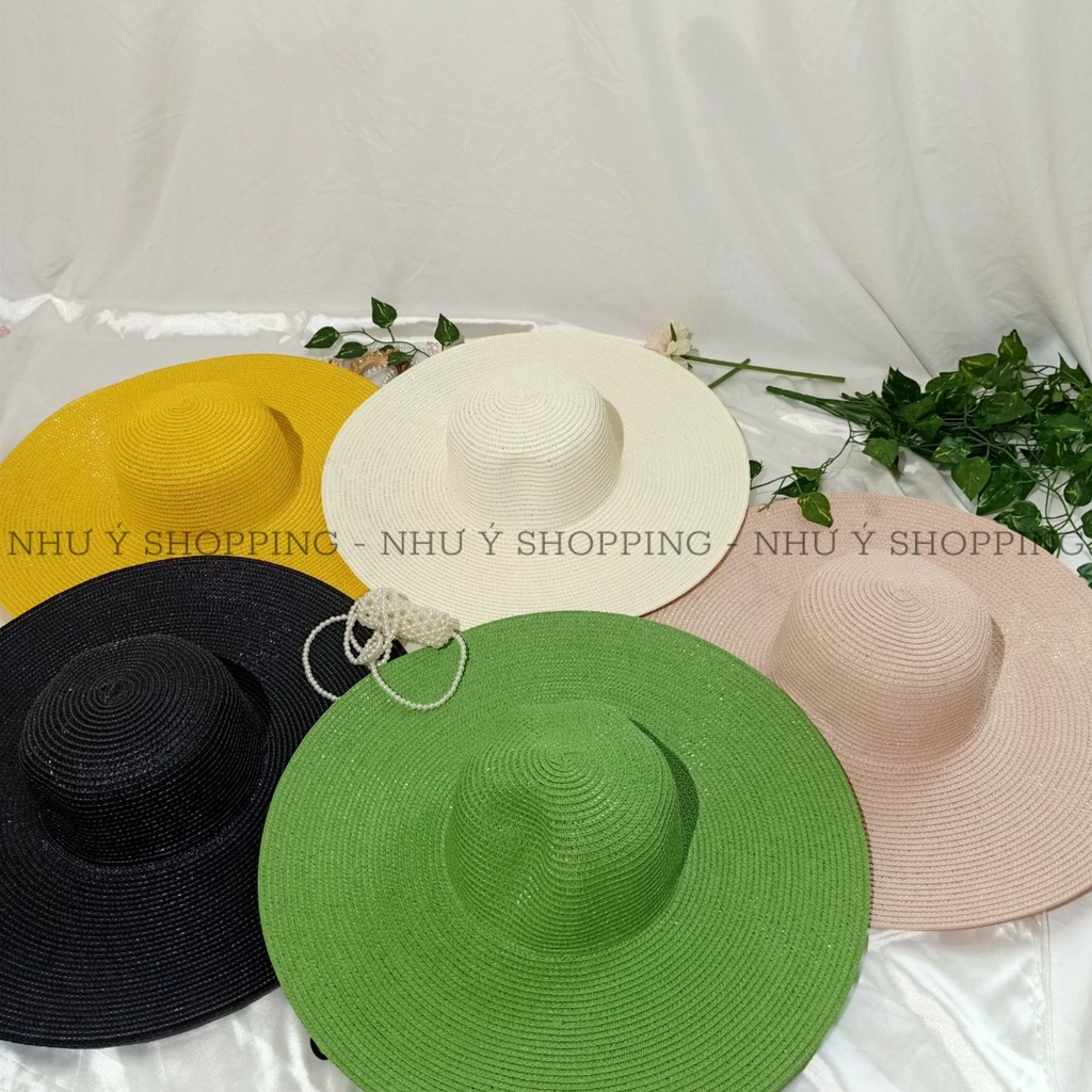 Nón cói,mũ cói nữ đi biển vành rộng nhiều màu sắc rực rỡ hot trend sành điệu-q12m 5 màu