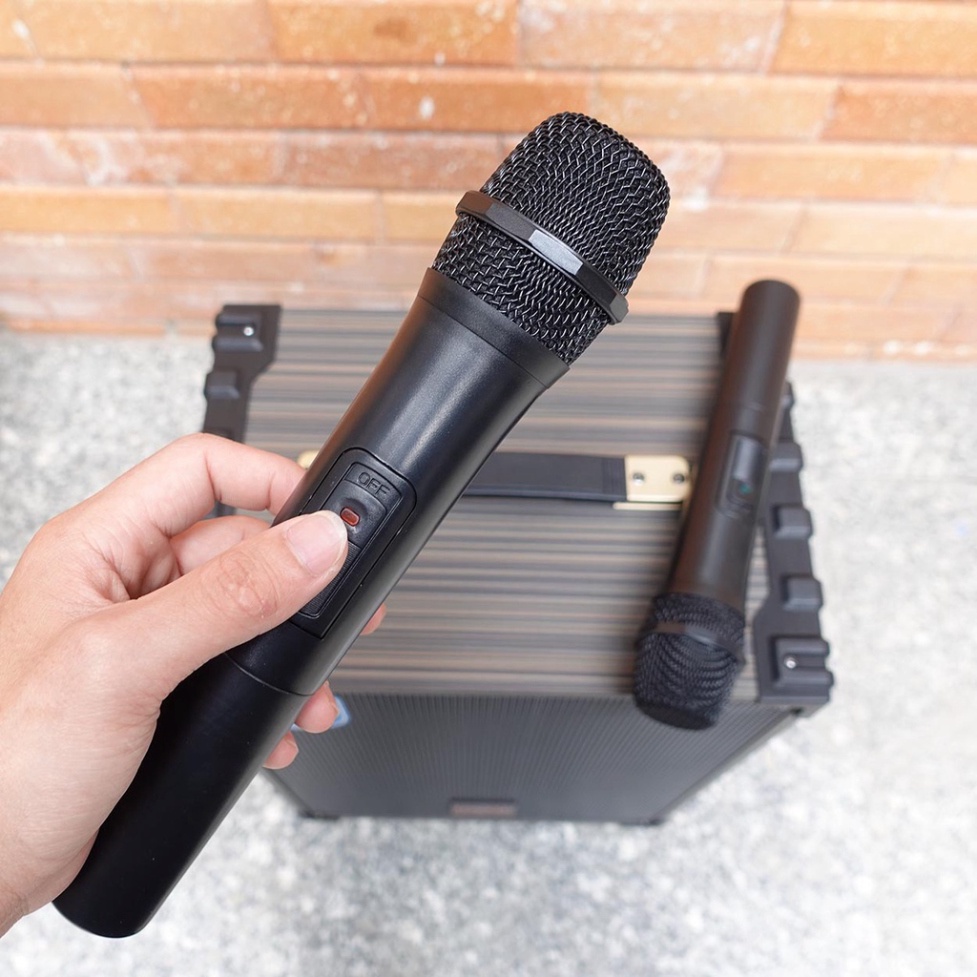 Loa kéo karaoke BNIB T10 Bass 25 Loa di động bluetooth xách tay mini tặng kèm 2 tay micro
