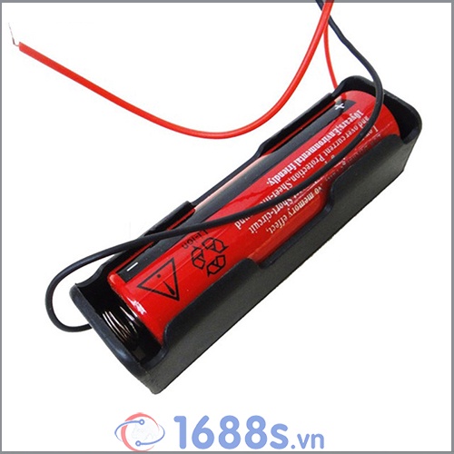 Đế Pin 18650 ra 2 dây nối tiếp - 1688s.vn