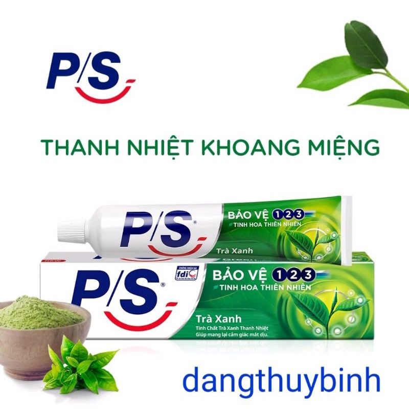 Kem đánh răng P/s 123 Trà xanh 240g/Nha Đam mẫu đơn 180g/Banking soda 180g/than hoạt tính 220g