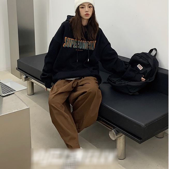 Áo Hoodie Nỉ SUPEEONCHN Áo Hoodie Nỉ Ngoại Dày Dặn Tay Bồng Form Rộng Unisex