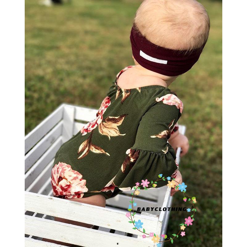 ღWSVღNewborn Toddler Baby Girl Clothes Floral Flower Bodysuit Romper Jumpsuit Outfits
