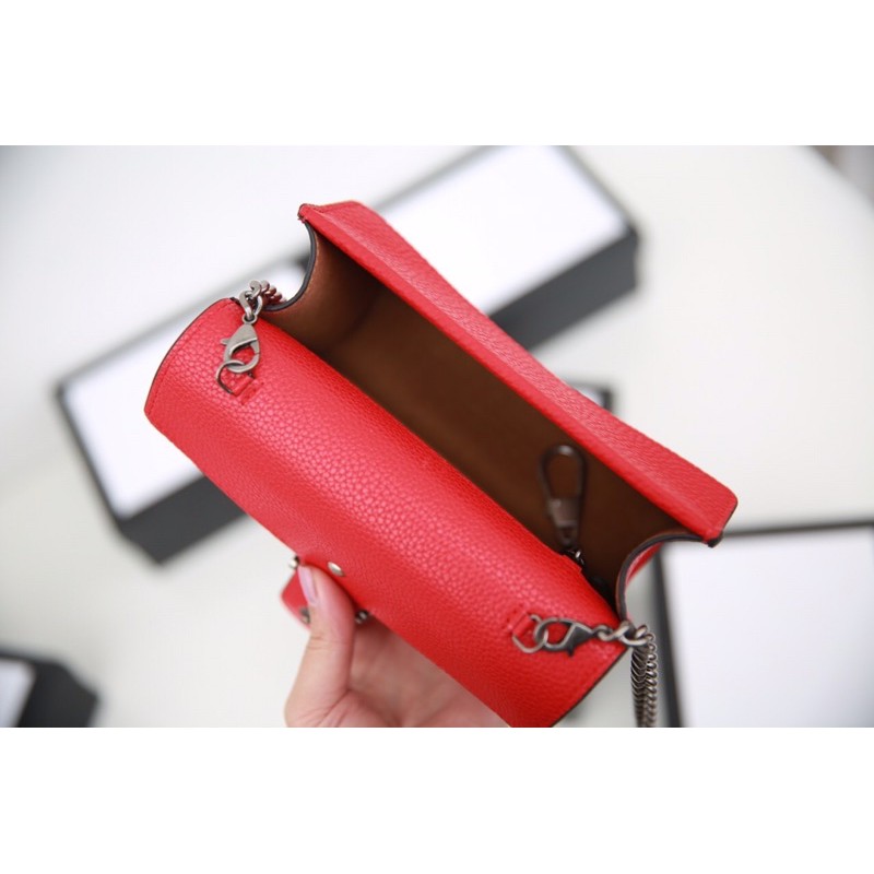 Túi đeo chéo DIONYSUS da thật khoá đầu rộng đính đá size mini FULLBOX có hộp