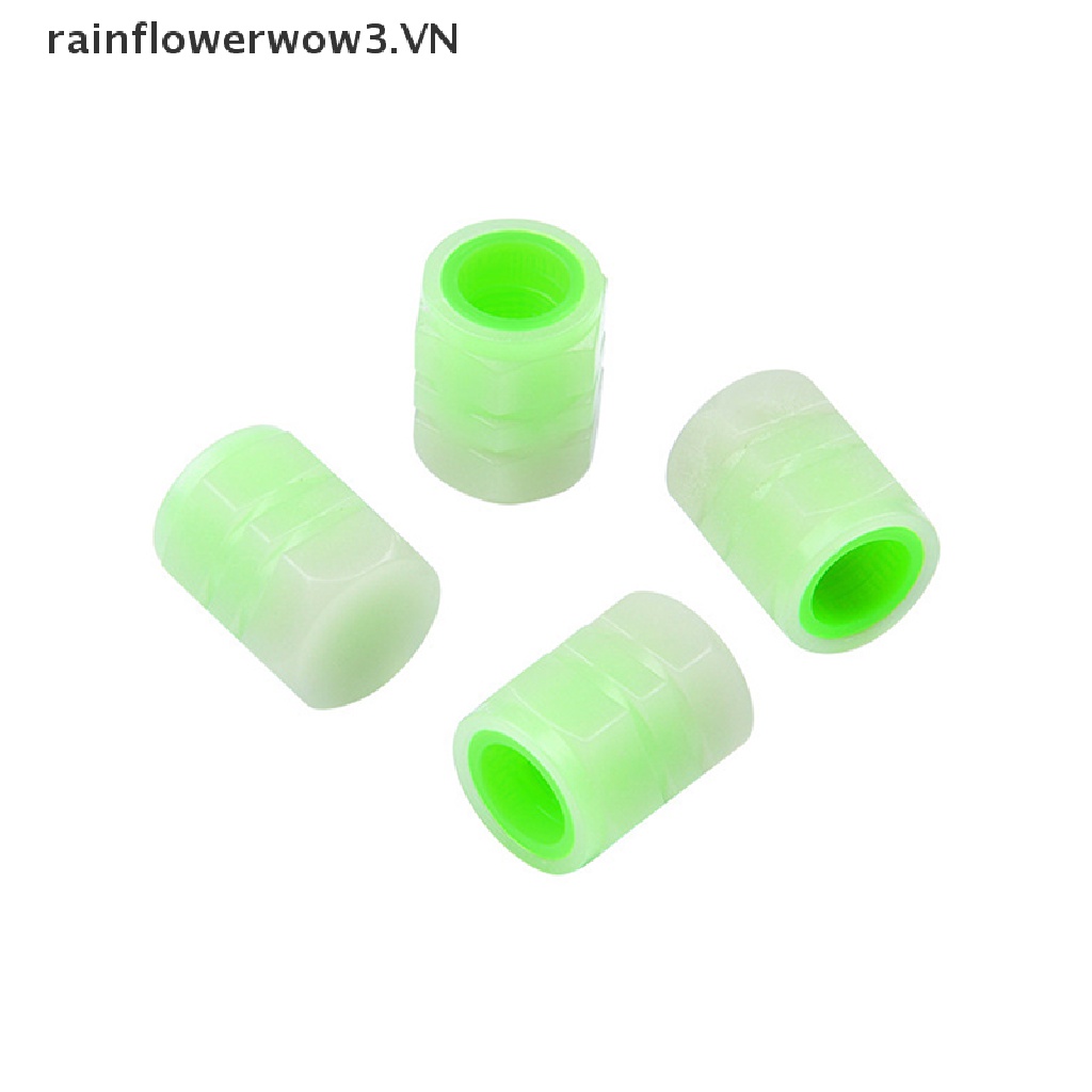 Bộ 4 Nắp Van Lốp Xe Dạ Quang Thông Dụng Cho Xe Hơi / Xe Máy