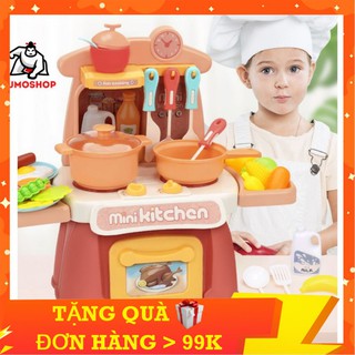 Đồ Chơi Bộ Bếp Nấu Ăn Mini Kitchen 26 Món Màu Hồng Cam, Chi Tiết Đa Dạng, Thiết Kế Đẹp Mắt, Có Tiếng Nhạc - SUMOSHOP68