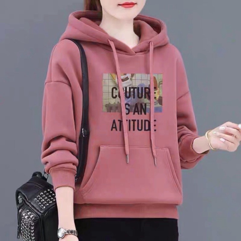 Áo hoodie nữ nỉ bông cao cấp - Áo khoác hoodie nữa mặc nhà cực xinh