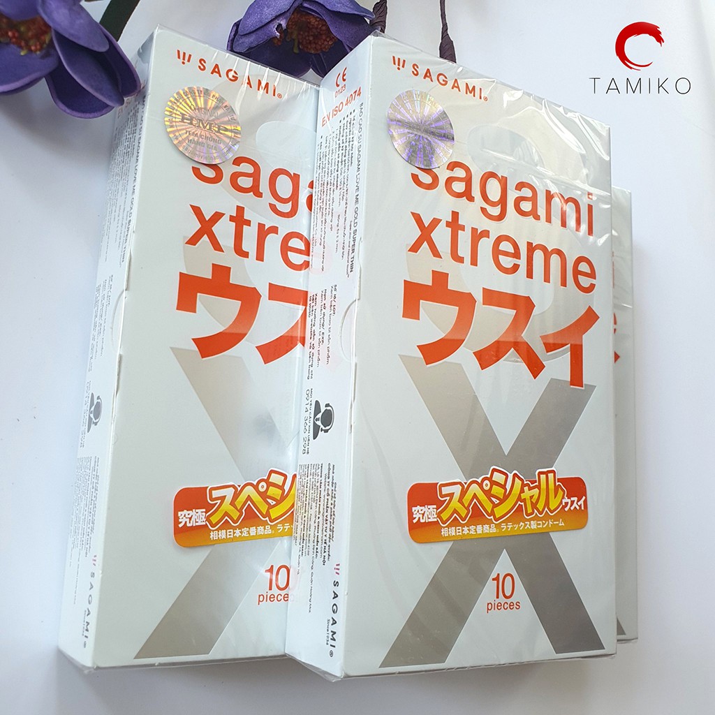 Bao Cao Su SAGAMI EXTREME SUPERTHIN Cao Cấp Siêu Mỏng- Hộp 10 Cái- Chính Hãng Xuất Xứ Nhật Bản