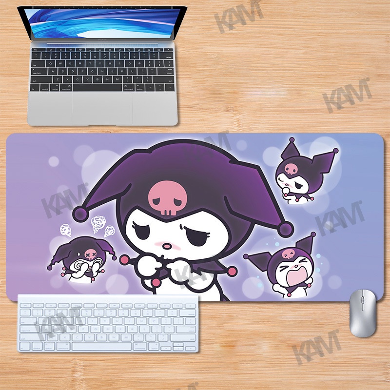 Kam Cartoon Kuromi Mouse Pad Bàn chơi game lớn 800mmx300mm Tấm lót chuột máy tính không thấm nước Tấm lót chuột in HD dễ thương Bàn phím văn phòng Bàn phím chuột Trang trí phòng