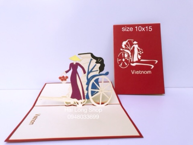 Cô gái xuống xe 1 -  Girl - Thiệp 3D