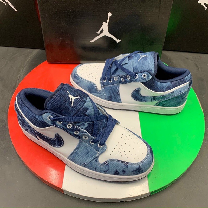 [MIỄN PHÍ SHIP] Giầy Thể Thao Air Jordan Low denim jeans màu xanh da bò | BigBuy360 - bigbuy360.vn
