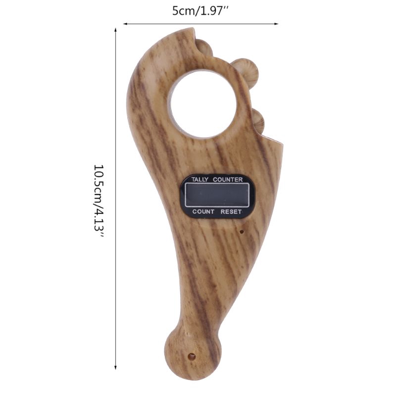 Đồ chơi máy đếm hạt màu gỗ đoe ngón tay giúp giảm căng thẳng/niệm phật