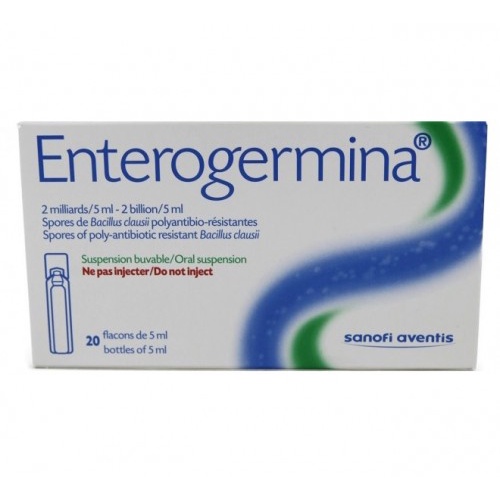 Enterogermina - Men tiêu hóa dạng ống của Pháp - Hộp 20 ống