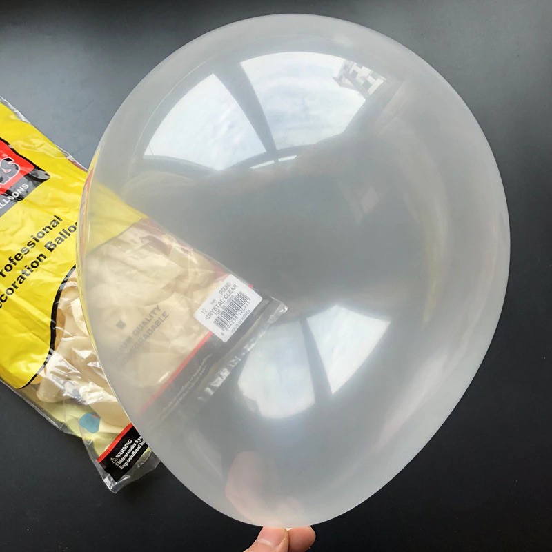 Bóng cao su trong suốt trang trí sinh nhật thôi nôi tiệc cưới size 10 inch HAPPYKID BCSTS