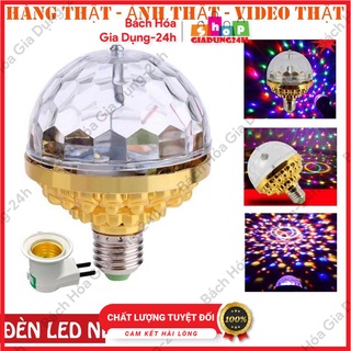 (Kèm đui) Bóng đèn LED xoay nhiều màu đui E27 dùng trong trang trí tiện dụng-Giadung24h