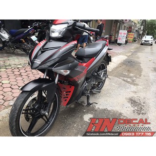 Tem Trùm Exciter 150 Đen Nhám Chỉ ĐỎ Semakin