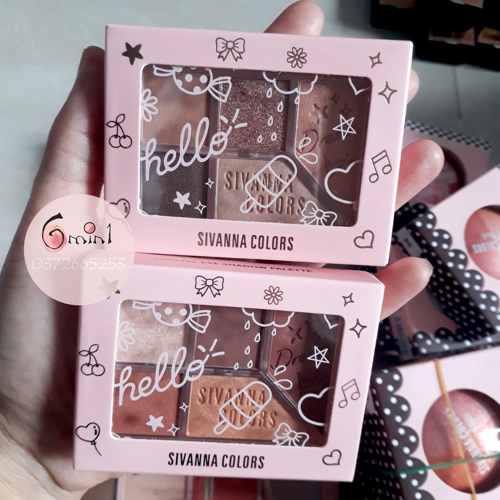 Bảng Phấn Mắt Sivanna Colors Crystal Eye Shadow Palette Siêu Xinh HF5081