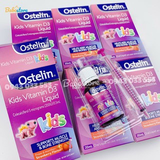 Vitamin D3 Liquid kids ostelin 20ml/ 2,4ml cho bé