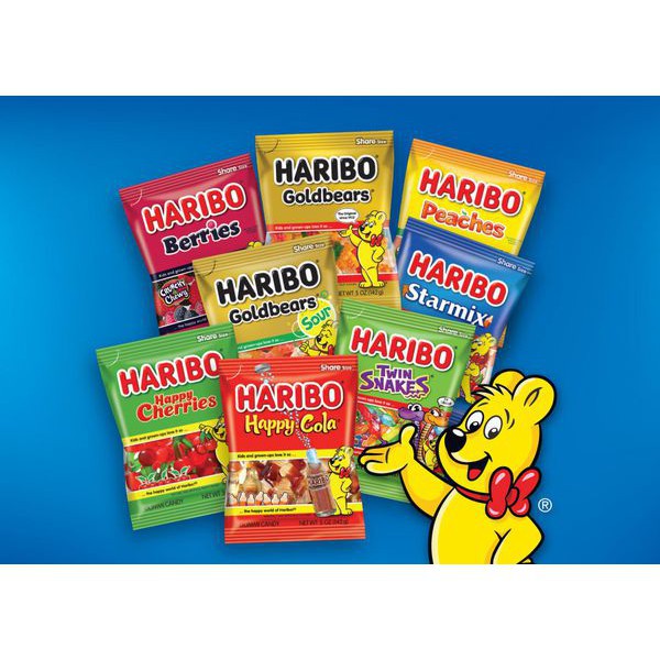 (8 loại) Kẹo dẻo Haribo gói 80gr