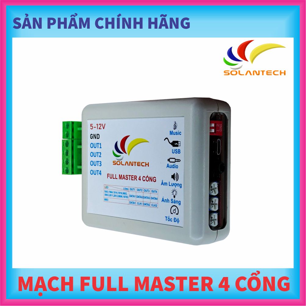 Mạch LED Full Nháy Theo Nhạc ST Master 4 Cổng