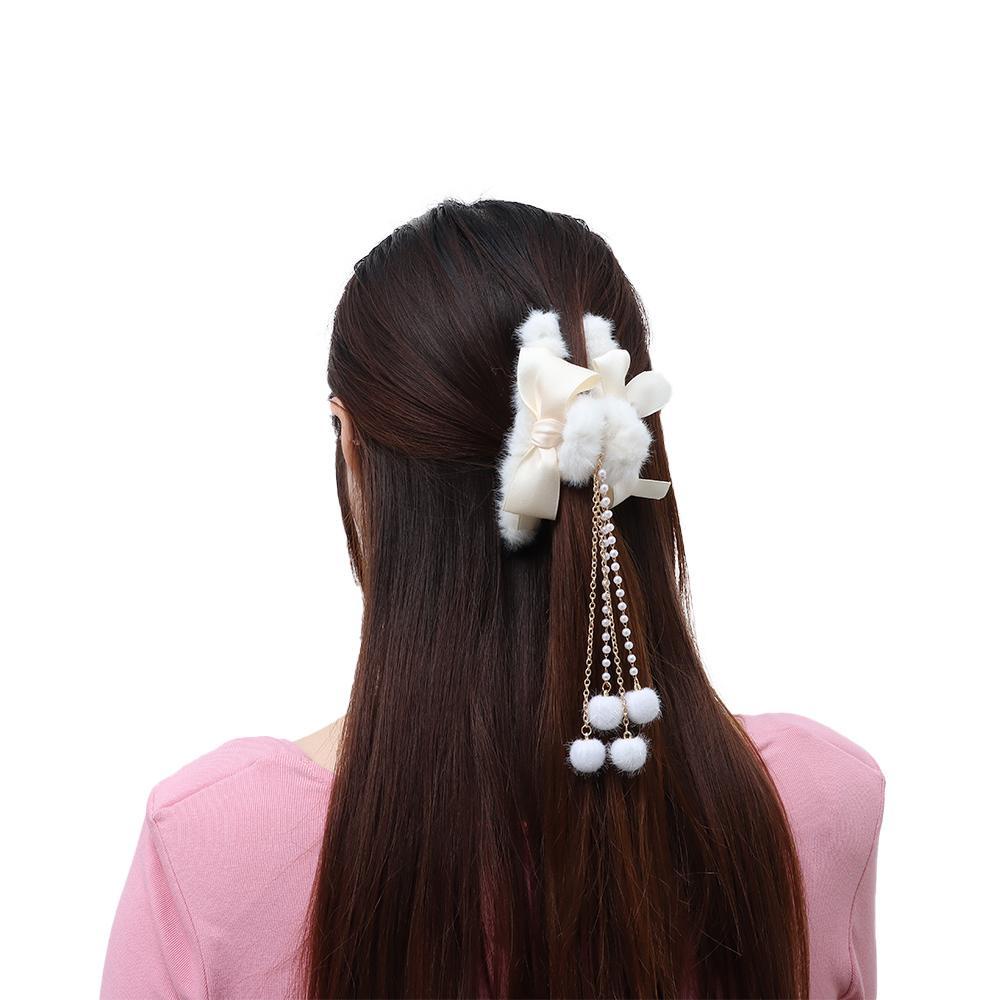 Kẹp Tóc Đuôi Ngựa Bằng Lông Nhung Thời Trang MIHAN1 Dành Cho Bạn Nữ