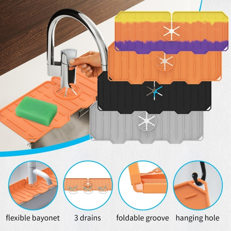 1 Miếng Đệm Silicone Gắn Vòi Nước Bồn Rửa Chén / Nhà Bếp / Nhà Tắm Chống Ẩm Mốc