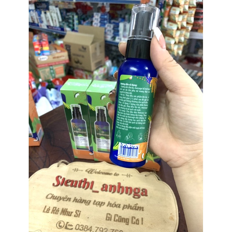 Dầu Dừa Tinh Khiết Sả Chanh Dạng Vòi Xịt Chai 90Ml