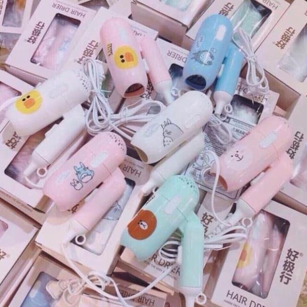 Máy sấy tóc mini cute gấu vịt